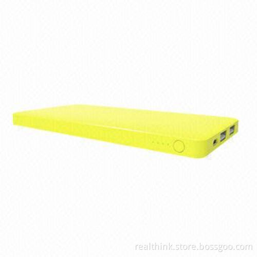 Mac-style Dual USB Li-Polymer Backup Power Bank with 10,000mAh Capacity
